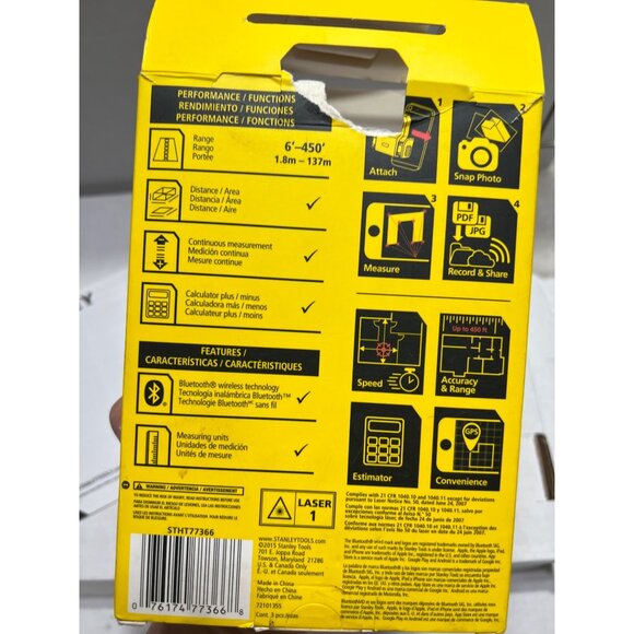 Stanley Smart Tech Digital Measuring Device Bluetooth Connectivity - Picture 4 of 7